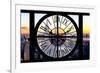 Giant Clock Window - View of Manhattan with the Empire State Building and 1 WTC-Philippe Hugonnard-Framed Photographic Print