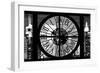 Giant Clock Window - View of Manhattan with the Empire State Building II-Philippe Hugonnard-Framed Photographic Print