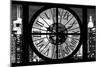 Giant Clock Window - View of Manhattan with the Empire State Building II-Philippe Hugonnard-Mounted Photographic Print