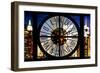 Giant Clock Window - View of Manhattan with the Empire State Building III-Philippe Hugonnard-Framed Photographic Print