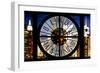 Giant Clock Window - View of Manhattan with the Empire State Building III-Philippe Hugonnard-Framed Photographic Print