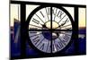 Giant Clock Window - View of Midtown Manhattan at Sunset II-Philippe Hugonnard-Mounted Photographic Print