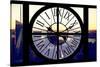 Giant Clock Window - View of Midtown Manhattan at Sunset II-Philippe Hugonnard-Stretched Canvas