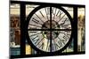 Giant Clock Window - View of Midtown Manhattan at Sunset-Philippe Hugonnard-Mounted Photographic Print