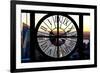 Giant Clock Window - View of Midtown Manhattan at Sunset-Philippe Hugonnard-Framed Photographic Print