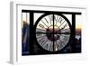 Giant Clock Window - View of Midtown Manhattan at Sunset-Philippe Hugonnard-Framed Photographic Print