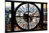 Giant Clock Window - View of Midtown Manhattan II-Philippe Hugonnard-Stretched Canvas