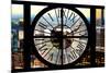 Giant Clock Window - View of Midtown Manhattan II-Philippe Hugonnard-Mounted Photographic Print