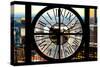 Giant Clock Window - View of Midtown Manhattan II-Philippe Hugonnard-Stretched Canvas