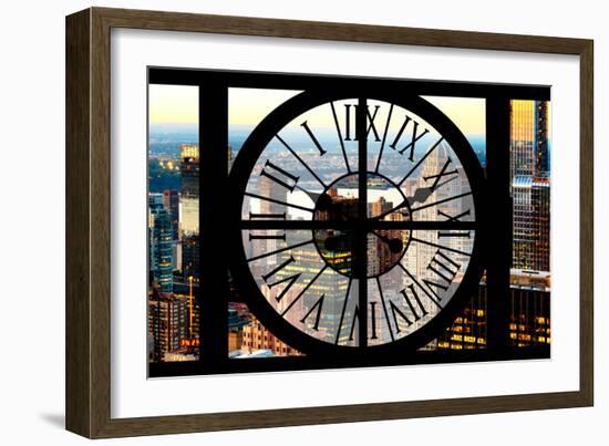 Giant Clock Window - View of Midtown Manhattan II-Philippe Hugonnard-Framed Photographic Print