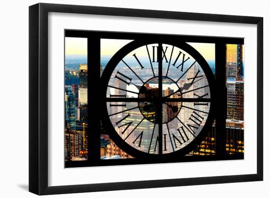 Giant Clock Window - View of Midtown Manhattan II-Philippe Hugonnard-Framed Photographic Print