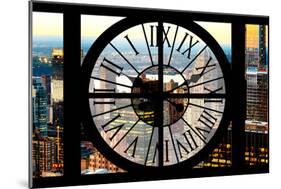 Giant Clock Window - View of Midtown Manhattan II-Philippe Hugonnard-Mounted Photographic Print