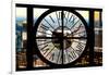 Giant Clock Window - View of Midtown Manhattan II-Philippe Hugonnard-Framed Photographic Print