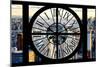 Giant Clock Window - View of Midtown Manhattan-Philippe Hugonnard-Mounted Photographic Print