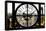 Giant Clock Window - View of New York City at Sunset-Philippe Hugonnard-Framed Stretched Canvas