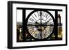Giant Clock Window - View of New York City at Sunset-Philippe Hugonnard-Framed Photographic Print