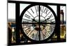 Giant Clock Window - View of New York City at Sunset-Philippe Hugonnard-Mounted Photographic Print