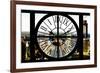 Giant Clock Window - View of New York City at Sunset-Philippe Hugonnard-Framed Photographic Print