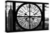 Giant Clock Window - View of New York II-Philippe Hugonnard-Stretched Canvas