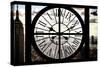 Giant Clock Window - View of New York III-Philippe Hugonnard-Stretched Canvas