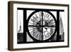 Giant Clock Window - View of New York with the Chrysler and Empire State Buildings II-Philippe Hugonnard-Framed Photographic Print