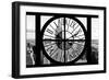 Giant Clock Window - View of New York with the Empire State Building II-Philippe Hugonnard-Framed Photographic Print