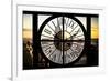 Giant Clock Window - View of New York with the Empire State Building III-Philippe Hugonnard-Framed Photographic Print