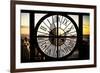 Giant Clock Window - View of New York with the Empire State Building III-Philippe Hugonnard-Framed Photographic Print