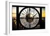 Giant Clock Window - View of New York with the Empire State Building III-Philippe Hugonnard-Framed Photographic Print