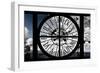 Giant Clock Window - View of Notre Dame Cathedral with White Trees - Paris II-Philippe Hugonnard-Framed Photographic Print