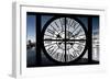 Giant Clock Window - View of Notre Dame Cathedral with White Trees - Paris III-Philippe Hugonnard-Framed Photographic Print