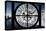 Giant Clock Window - View of Notre Dame Cathedral with White Trees - Paris III-Philippe Hugonnard-Stretched Canvas