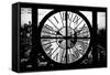 Giant Clock Window - View of Philadelphia at Sunset-Philippe Hugonnard-Framed Stretched Canvas