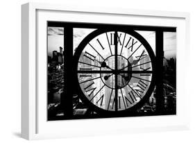 Giant Clock Window - View of Philadelphia at Sunset-Philippe Hugonnard-Framed Photographic Print