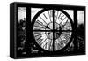 Giant Clock Window - View of Philadelphia at Sunset-Philippe Hugonnard-Framed Stretched Canvas