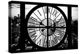Giant Clock Window - View of Philadelphia at Sunset-Philippe Hugonnard-Stretched Canvas
