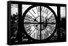 Giant Clock Window - View of Philadelphia at Sunset-Philippe Hugonnard-Framed Stretched Canvas