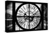 Giant Clock Window - View of River Seine and Boats - Paris-Philippe Hugonnard-Stretched Canvas