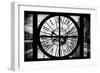 Giant Clock Window - View of River Seine and Boats - Paris-Philippe Hugonnard-Framed Photographic Print