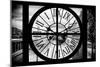 Giant Clock Window - View of River Seine and Boats - Paris-Philippe Hugonnard-Mounted Photographic Print