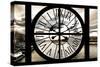 Giant Clock Window - View of River Seine and Eiffel Tower - Paris-Philippe Hugonnard-Stretched Canvas