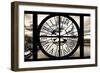 Giant Clock Window - View of River Seine and Eiffel Tower - Paris-Philippe Hugonnard-Framed Photographic Print