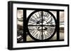 Giant Clock Window - View of River Seine and Eiffel Tower - Paris-Philippe Hugonnard-Framed Photographic Print