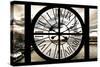 Giant Clock Window - View of River Seine and Eiffel Tower - Paris-Philippe Hugonnard-Stretched Canvas