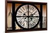 Giant Clock Window - View of Shanghai at Sunset - China-Philippe Hugonnard-Framed Photographic Print