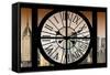 Giant Clock Window - View of Shanghai at Sunset - China-Philippe Hugonnard-Framed Stretched Canvas