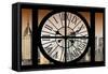 Giant Clock Window - View of Shanghai at Sunset - China-Philippe Hugonnard-Framed Stretched Canvas