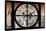 Giant Clock Window - View of Shanghai at Sunset - China-Philippe Hugonnard-Framed Stretched Canvas