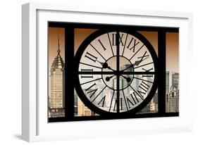 Giant Clock Window - View of Shanghai at Sunset - China-Philippe Hugonnard-Framed Photographic Print