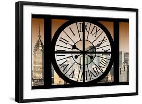 Giant Clock Window - View of Shanghai at Sunset - China-Philippe Hugonnard-Framed Photographic Print